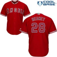 Los Angeles Angels #28 Andrew Heaney Red Cool Base Stitched Youth MLB Jersey