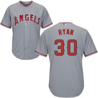 Los Angeles Angels #30 Nolan Ryan Grey Cool Base Stitched Youth MLB Jersey