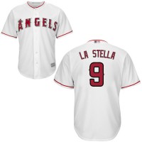 Los Angeles Angels #9 Tommy La Stella White Cool Base Stitched Youth MLB Jersey