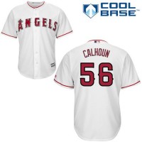 Los Angeles Angels #56 Kole Calhoun White Cool Base Stitched Youth MLB Jersey