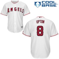 Los Angeles Angels #8 Justin Upton White Cool Base Stitched Youth MLB Jersey