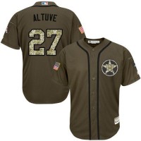 Houston Astros #27 Jose Altuve Green Salute to Service Stitched Youth MLB Jersey