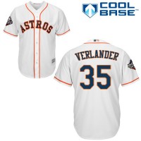 Houston Astros #35 Justin Verlander White Cool Base 2019 World Series Bound Stitched Youth MLB Jersey