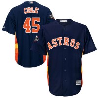 Houston Astros #45 Gerrit Cole Navy Blue Cool Base 2019 World Series Bound Stitched Youth MLB Jersey