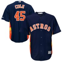 Houston Astros #45 Gerrit Cole Navy Blue Cool Base Stitched Youth MLB Jersey