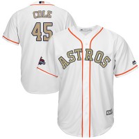 Houston Astros #45 Gerrit Cole White 2018 Gold Program Cool Base Stitched Youth MLB Jersey