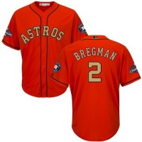 Houston Astros #2 Alex Bregman Orange 2018 Gold Program Cool Base Stitched Youth MLB Jersey