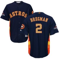 Houston Astros #2 Alex Bregman Navy Blue 2018 Gold Program Cool Base Stitched Youth MLB Jersey