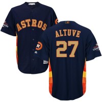 Houston Astros #27 Jose Altuve Navy Blue 2018 Gold Program Cool Base Stitched Youth MLB Jersey
