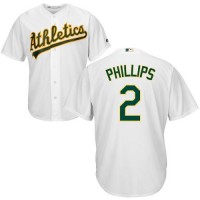 Oakland Athletics #2 Tony Phillips White Cool Base Stitched Youth MLB Jersey