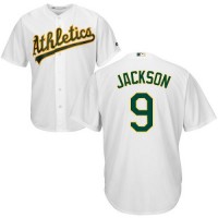 Oakland Athletics #9 Reggie Jackson White Cool Base Stitched Youth MLB Jersey