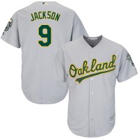 Oakland Athletics #9 Reggie Jackson Grey Cool Base Stitched Youth MLB Jersey