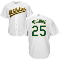 Oakland Athletics #25 Mark McGwire White Cool Base Stitched Youth MLB Jersey