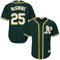 Oakland Athletics #25 Mark McGwire Green Cool Base Stitched Youth MLB Jersey