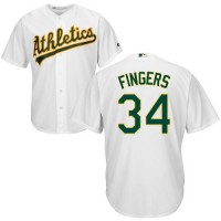 Oakland Athletics #34 Rollie Fingers White Cool Base Stitched Youth MLB Jersey