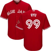 Toronto Blue Jays #99 Hyun-Jin Ryu Red New Cool Base Stitched Youth MLB Jersey