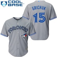 Toronto Blue Jays #15 Randal Grichuk Grey Cool Base Stitched Youth MLB Jersey