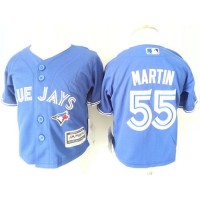 Toddler Toronto Blue Jays #55 Russell Martin Blue Cool Base Stitched MLB Jersey
