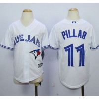 Toronto Blue Jays #11 Kevin Pillar White Cool Base Stitched Youth MLB Jersey
