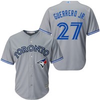 Toronto Blue Jays #27 Vladimir Guerrero Jr. Grey Cool Base Stitched Youth MLB Jersey
