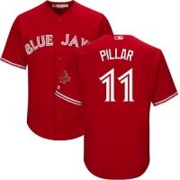 Toronto Blue Jays #11 Kevin Pillar Red Cool Base Canada Day Stitched Youth MLB Jersey