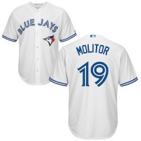 Toronto Blue Jays #19 Paul Molitor White Cool Base Stitched Youth MLB Jersey