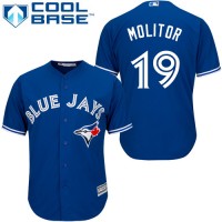 Toronto Blue Jays #19 Paul Molitor Blue Cool Base Stitched Youth MLB Jersey