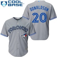 Toronto Blue Jays #20 Josh Donaldson Grey Cool Base Stitched Youth MLB Jersey