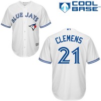 Toronto Blue Jays #21 Roger Clemens White Cool Base Stitched Youth MLB Jersey
