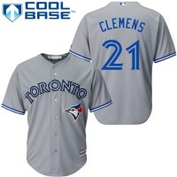 Toronto Blue Jays #21 Roger Clemens Grey Cool Base Stitched Youth MLB Jersey
