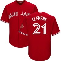 Toronto Blue Jays #21 Roger Clemens Red Cool Base Canada Day Stitched Youth MLB Jersey