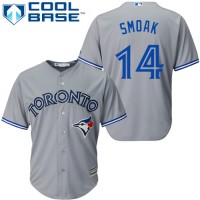 Toronto Blue Jays #14 Justin Smoak Grey Cool Base Stitched Youth MLB Jersey