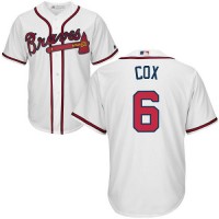 Atlanta Braves #6 Bobby Cox White Cool Base Stitched Youth MLB Jersey