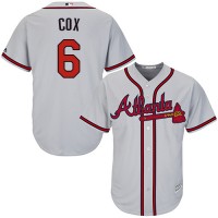 Atlanta Braves #6 Bobby Cox Grey Cool Base Stitched Youth MLB Jersey