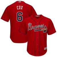Atlanta Braves #6 Bobby Cox Red Cool Base Stitched Youth MLB Jersey