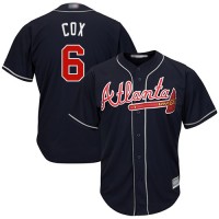 Atlanta Braves #6 Bobby Cox Navy Blue Cool Base Stitched Youth MLB Jersey