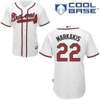 Atlanta Braves #22 Nick Markakis White Cool Base Stitched Youth MLB Jersey