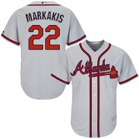 Atlanta Braves #22 Nick Markakis Grey Cool Base Stitched Youth MLB Jersey