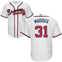 Atlanta Braves #31 Greg Maddux White Cool Base Stitched Youth MLB Jersey
