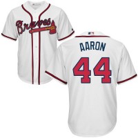 Atlanta Braves #44 Hank Aaron White Cool Base Stitched Youth MLB Jersey