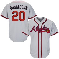Atlanta Braves #20 Josh Donaldson Grey Cool Base Stitched Youth MLB Jersey