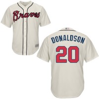 Atlanta Braves #20 Josh Donaldson Cream Cool Base Stitched Youth MLB Jersey