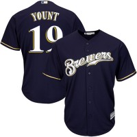 Milwaukee Brewers #19 Robin Yount Navy blue Cool Base Stitched Youth MLB Jersey