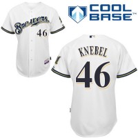 Milwaukee Brewers #46 Corey Knebel White Cool Base Stitched Youth MLB Jersey