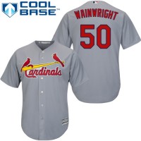 St.Louis Cardinals #50 Adam Wainwright Grey Cool Base Stitched Youth MLB Jersey