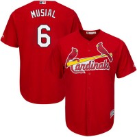 St.Louis Cardinals #6 Stan Musial Red Cool Base Stitched Youth MLB Jersey