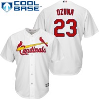 St.Louis Cardinals #23 Marcell Ozuna White Cool Base Stitched Youth MLB Jersey