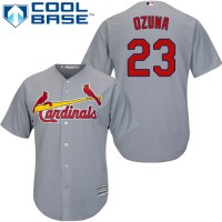 St.Louis Cardinals #23 Marcell Ozuna Grey Cool Base Stitched Youth MLB Jersey