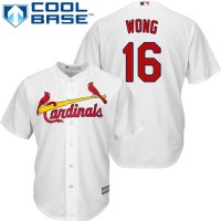 St.Louis Cardinals #16 Kolten Wong White Cool Base Stitched Youth MLB Jersey