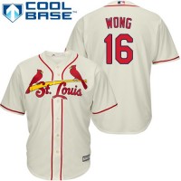 St.Louis Cardinals #16 Kolten Wong Cream Cool Base Stitched Youth MLB Jersey